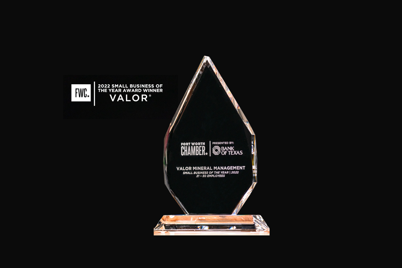 Valor Named Fort Worth Chamber “Small Business of the Year”